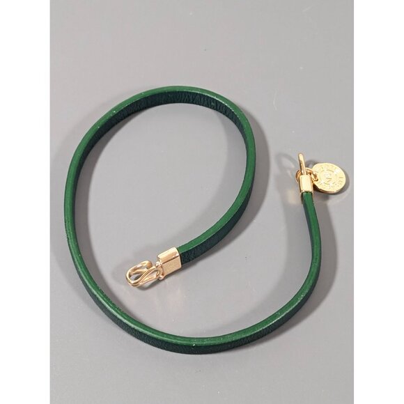 Victoria Emerson Green Leather Double Wrap Bracelet 15 in - Picture 6 of 9